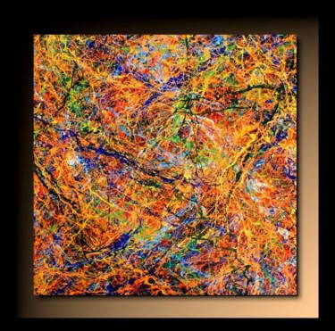 「Abstraction P177」というタイトルの絵画 Tehosによって, オリジナルのアートワーク, オイル