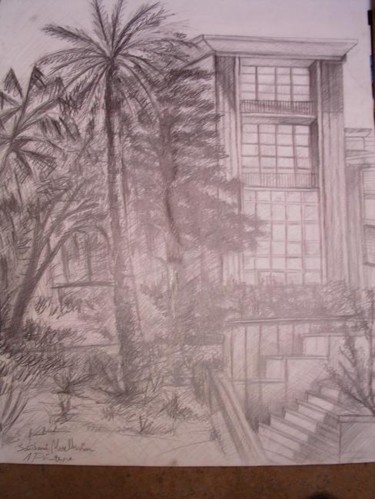 Peinture intitulée "ecole s.b.a.alger" par Abdelkarim Saidani, Œuvre d'art originale