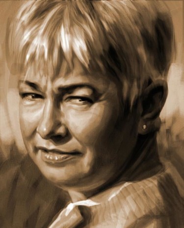 Peinture intitulée "Bernadette.C" par Bastien Millan, Œuvre d'art originale