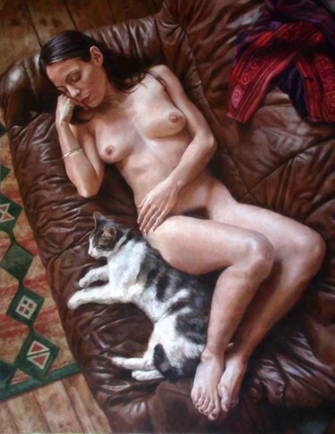 Peinture intitulée "Olga et Oscar" par Bastien Millan, Œuvre d'art originale
