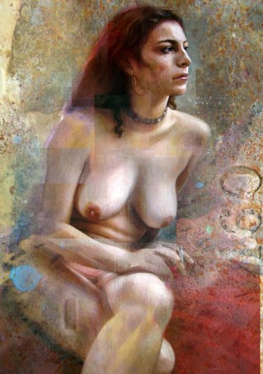 Peinture intitulée "Gwenola 2" par Bastien Millan, Œuvre d'art originale