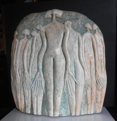 Sculptuur getiteld "Les enfants de la n…" door Claire Laert, Origineel Kunstwerk