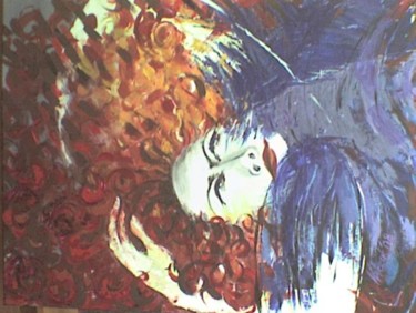 found wings Painting titled "found wings" by Marzena Walczuk, Original Artwork