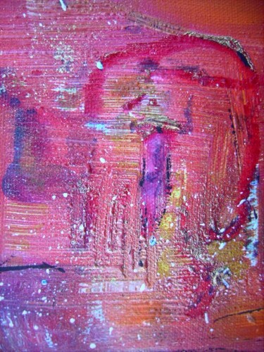Peinture intitulée "Nid doré" par Bruno Briatte, Œuvre d'art originale, Huile
