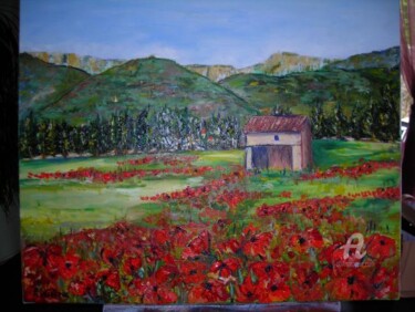 Painting titled "chataubourg drome" by Maria Valverde, Original Artwork