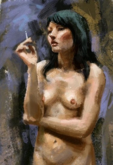 Peinture intitulée "Simone" par Bastien Millan, Œuvre d'art originale