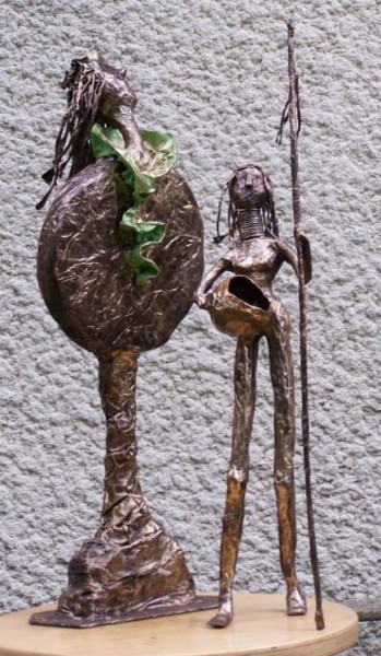Peinture intitulée "côte à côte à Choko…" par Anne-Frédérique Ferret, Œuvre d'art originale