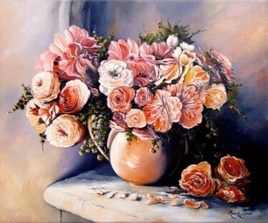 Peinture intitulée "Pivoines" par Marcel Boos, Œuvre d'art originale