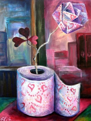 FLEUR D'ORANGE, with LOVE and SQUALOR 绘画 标题为“FLEUR D'ORANGE, wit…” 由Nesis Elisheva (Eli7), 原创艺术品, 丙烯