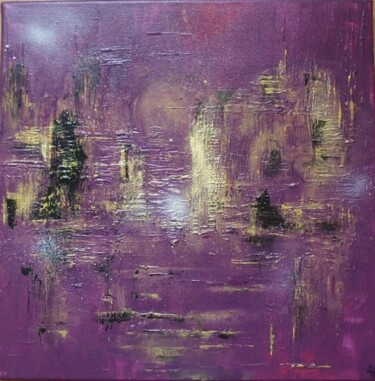 Painting titled "La Tamise miroir" by Christelle Veron Cherbonnier, Original Artwork