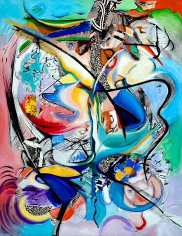 Painting titled "Intimate Glimpses,…" by Kerryn Madsen-Pietsch, Original Artwork, Acrylic Mounted on Wood Stretcher frame