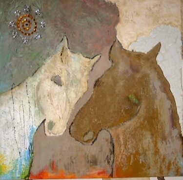 Collagen mit dem Titel "GRAN CAÑON DEL COLO…" von M. Ruiz Figueras, Original-Kunstwerk, Acryl Auf Keilrahmen aus Holz montie…