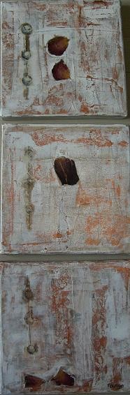 Peinture intitulée "Triptyque" par Fourgo, Œuvre d'art originale