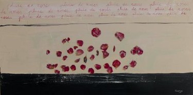 Peinture intitulée "Pluie de Roses" par Fourgo, Œuvre d'art originale