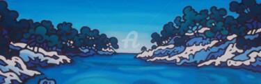 Peinture intitulée "Port pin" par Gwendoline Pieters, Œuvre d'art originale, Huile