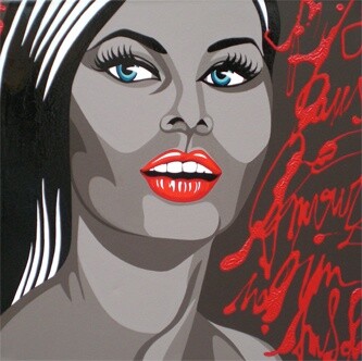 Peinture intitulée "Sophia" par Ann'Soco, Œuvre d'art originale