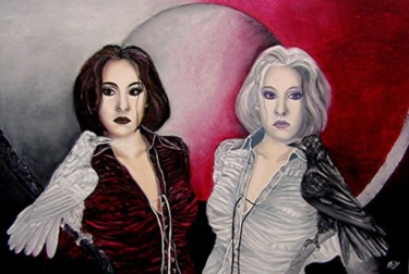 Peinture intitulée "BRAN ET BRANWEN" par Alix, Œuvre d'art originale, Huile