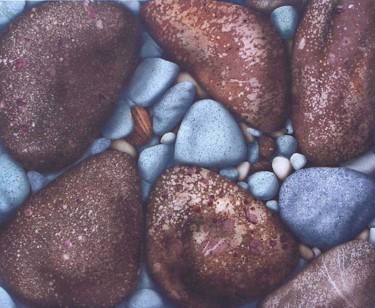 Peinture intitulée "un dimanche a la pl…" par Francois Mauplot, Œuvre d'art originale
