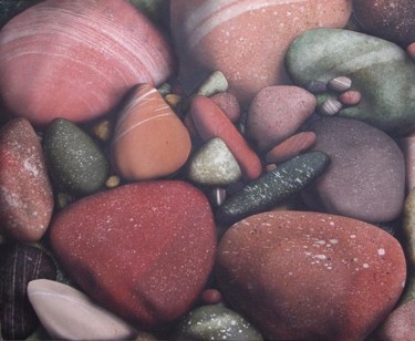 Peinture intitulée "un dimanche a la pl…" par Francois Mauplot, Œuvre d'art originale