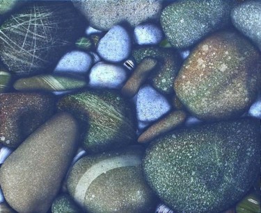 Peinture intitulée "un dimanche a la pl…" par Francois Mauplot, Œuvre d'art originale