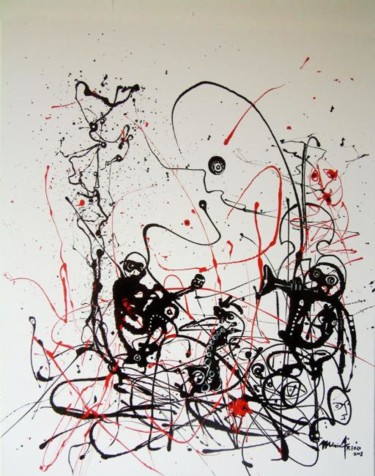Pintura intitulada "Acção" por Mário Fresco, Obras de arte originais, Outro