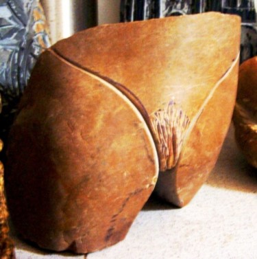 Escultura intitulada "Meio-torso" por Mário Fresco, Obras de arte originais, Pedra