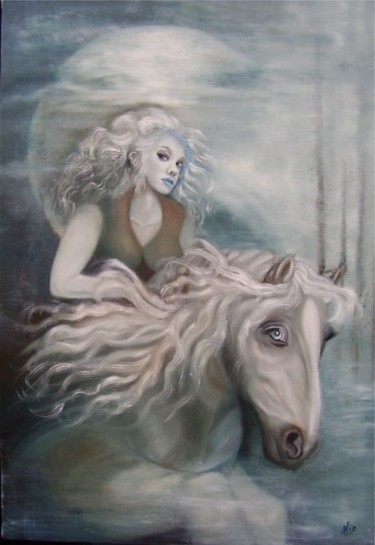 Peinture intitulée "EPONA" par Alix, Œuvre d'art originale, Huile