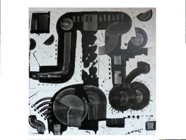 Peinture intitulée "l'homme n'est-il qu…" par Yves Cairoli, Œuvre d'art originale