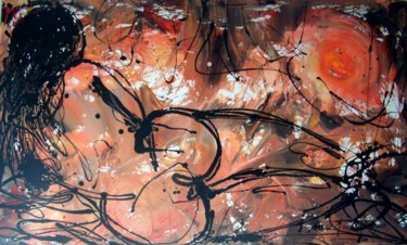 Pintura intitulada "nu deitado" por Mário Fresco, Obras de arte originais, Óleo