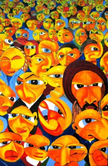 bin Pintura intitulada "bin" por Mário Fresco, Obras de arte originais, Óleo