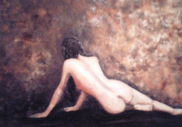 Pintura intitulada "nua" por Mário Fresco, Obras de arte originais, Óleo