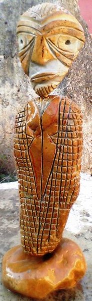 Escultura intitulada "Senhor Facto" por Mário Fresco, Obras de arte originais, Pedra