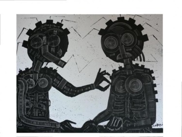 Peinture intitulée "deux soeurs" par Yves Cairoli, Œuvre d'art originale