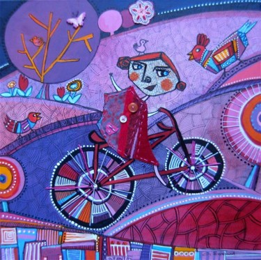 Peinture intitulée ""Une petite balade.…" par Catherine Suchocka, Œuvre d'art originale, Autre