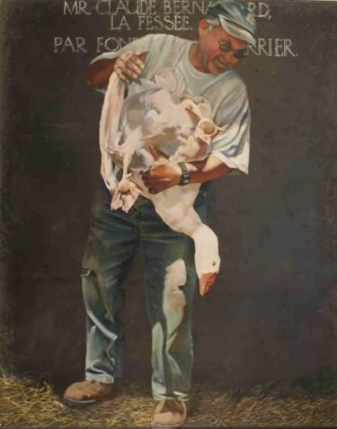 Peinture intitulée "La fessée" par Pierre Fonferrier, Œuvre d'art originale