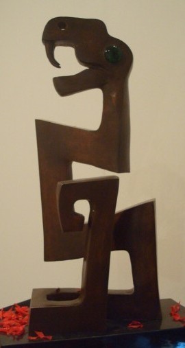 Escultura titulada "Serie Danza de Nahu…" por Maga, Obra de arte original