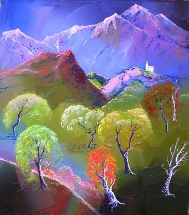 Painting titled "In the land of plen…" by Givi Siproshvili, Original Artwork