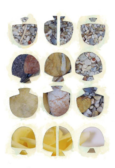 Multifaceted Series No.4 Stones and Roses Digital Arts titled "Multifaceted Series…" by Kerryn Madsen-Pietsch, Original Artwork, 2D Digital Work