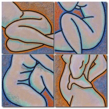 Peinture intitulée "COURBES DE FÉMINITÉ" par Jean-Luc Osswald, Œuvre d'art originale, Huile