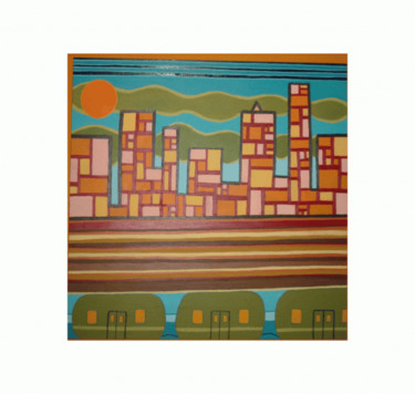 Peinture intitulée "vertes" par Anne-Marie Gratton, Œuvre d'art originale