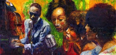 绘画 标题为“Jazz Band 03” 由Yuriy Shevchuk, 原创艺术品, 油