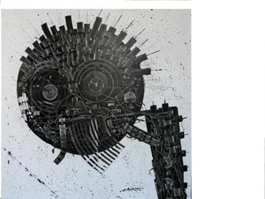 Peinture intitulée "sa majesté des mouc…" par Yves Cairoli, Œuvre d'art originale