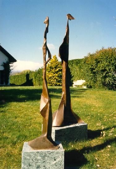 En Face du Temps Sculpture titled "En Face du Temps" by Dhyaneswar Dausoa, Original Artwork