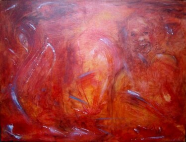 Peinture intitulée "Au coeur du temps" par Bruno Briatte, Œuvre d'art originale, Huile