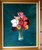 Painting titled "Fleurs d'été" by Jean Parraud, Original Artwork, Oil