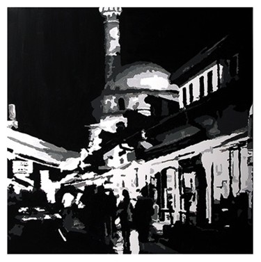 Schilderij getiteld "East" door Steve Haes, Origineel Kunstwerk