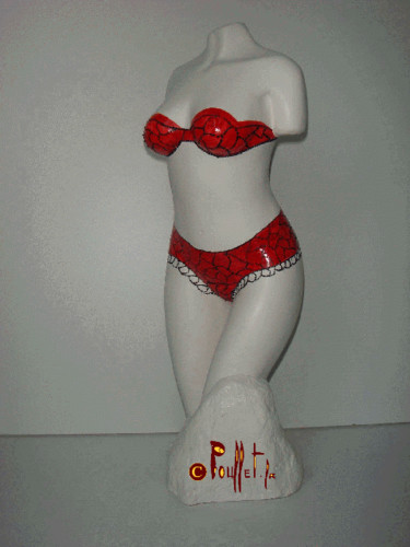 제목이 "Nu lingerie rouge r…"인 미술작품 Pouffet로, 원작, 아크릴