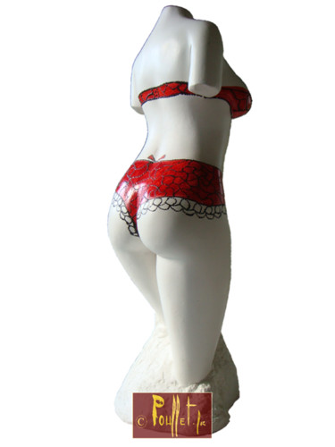 제목이 "Nu lingerie rouge r…"인 미술작품 Pouffet로, 원작, 아크릴