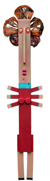 Sculpture intitulée "ménagère" par Denis Bonnes, Œuvre d'art originale, Bois