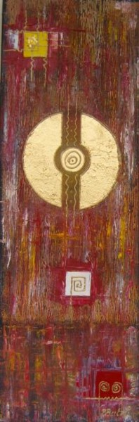 Painting titled "Réveil de Râ" by Patrice Butel, Original Artwork, Oil